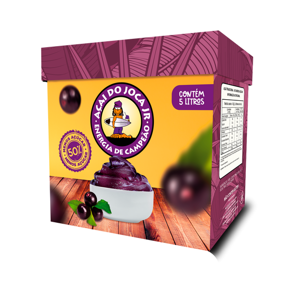 Açaí 50% Menos Açúcar - 5 Litros